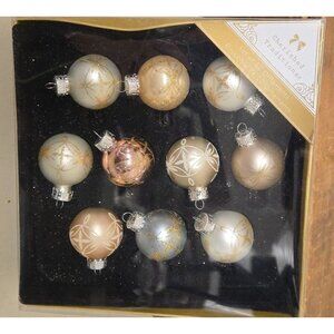 Vintage Set Of 10 Glass Christmas Ornaments By Christmas Traditions